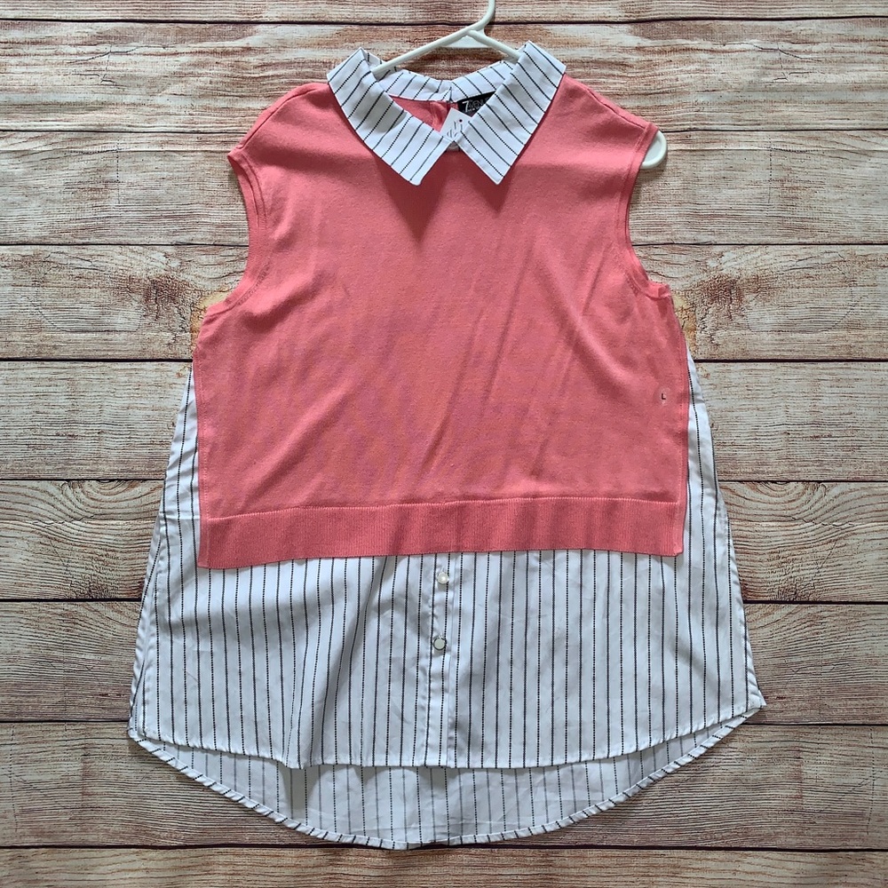 NY & Co Mock Collared Sweater Sz LG NWT - Picture 1 of 6